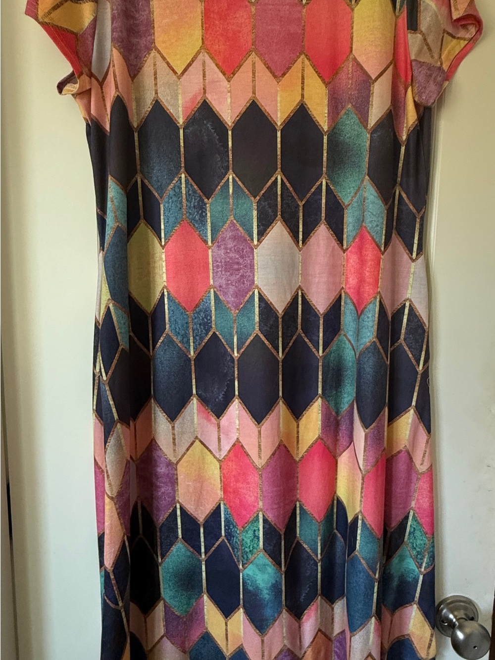Geometric Multicolor Maxi Dress